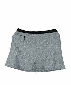 NEW QMACK women's printed skirt in gray/black combo
